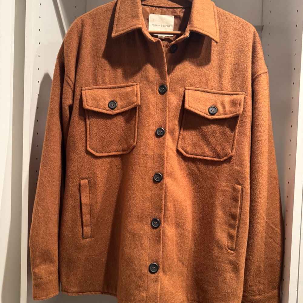 Burt Orange Shirt Jacket